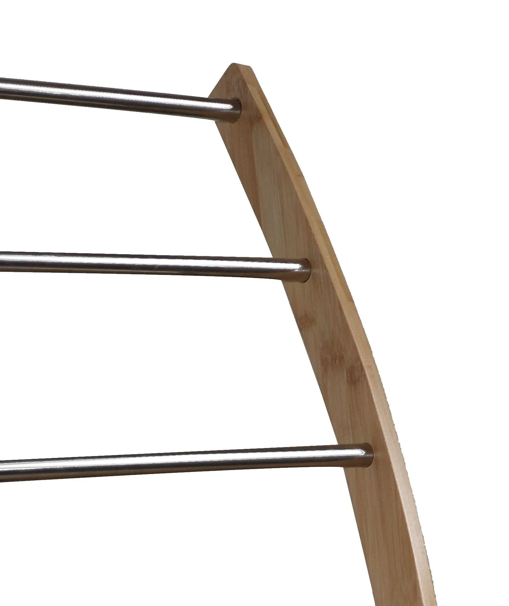 Freestanding Bamboo Metal 3-Tier Towel Rack with Shelf