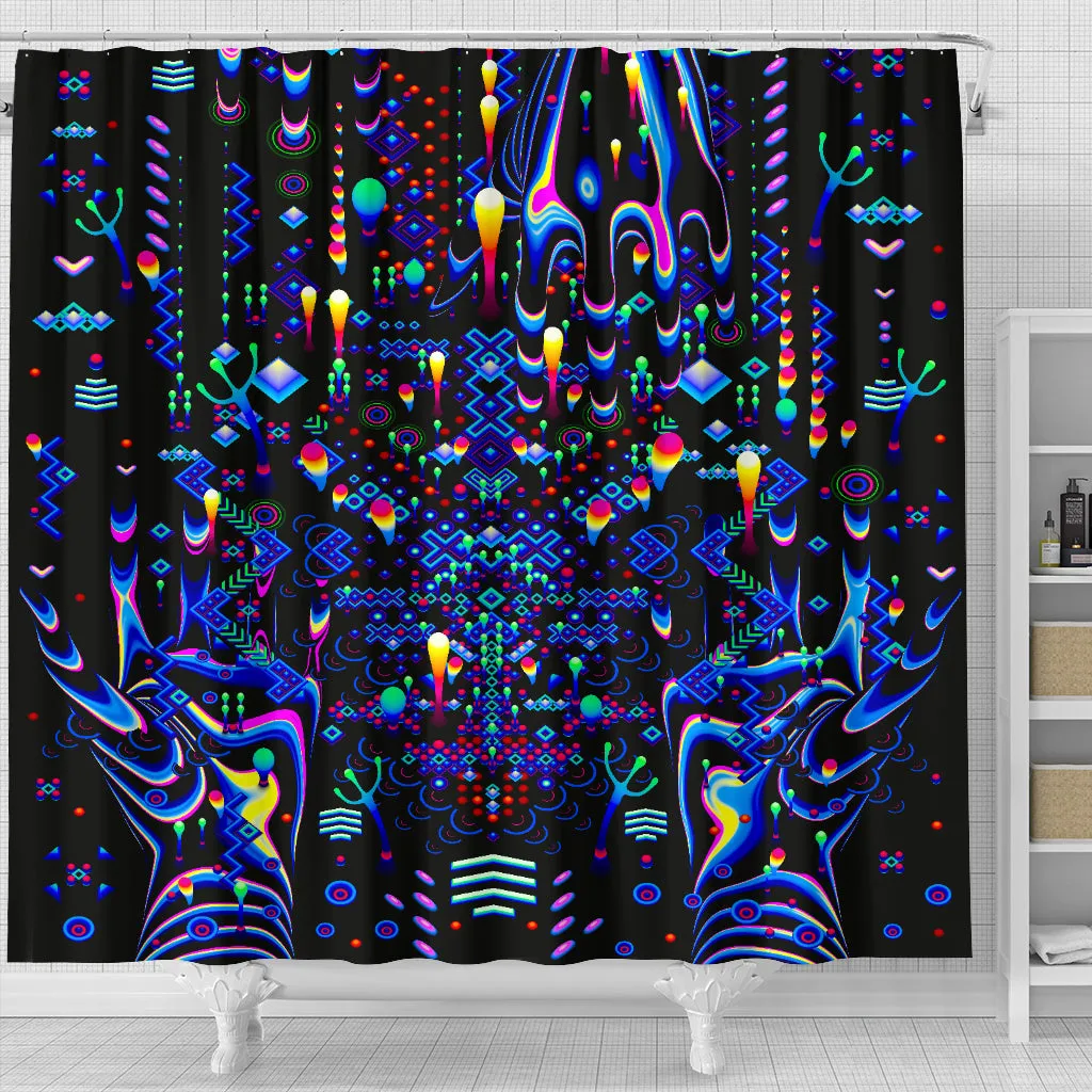 Game Hands Shower Curtain | TAS Visuals