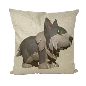 Grey Dog Throw Pillows