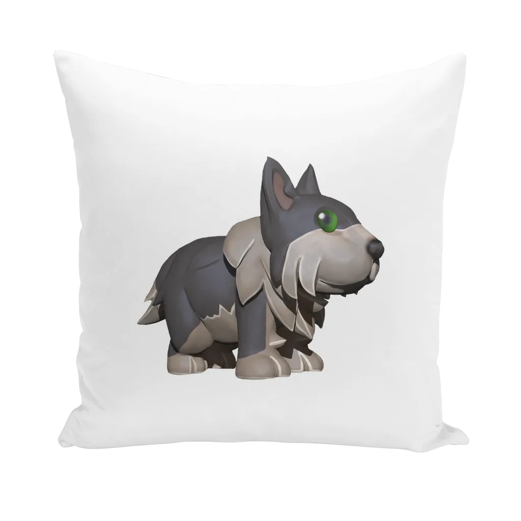 Grey Dog Throw Pillows