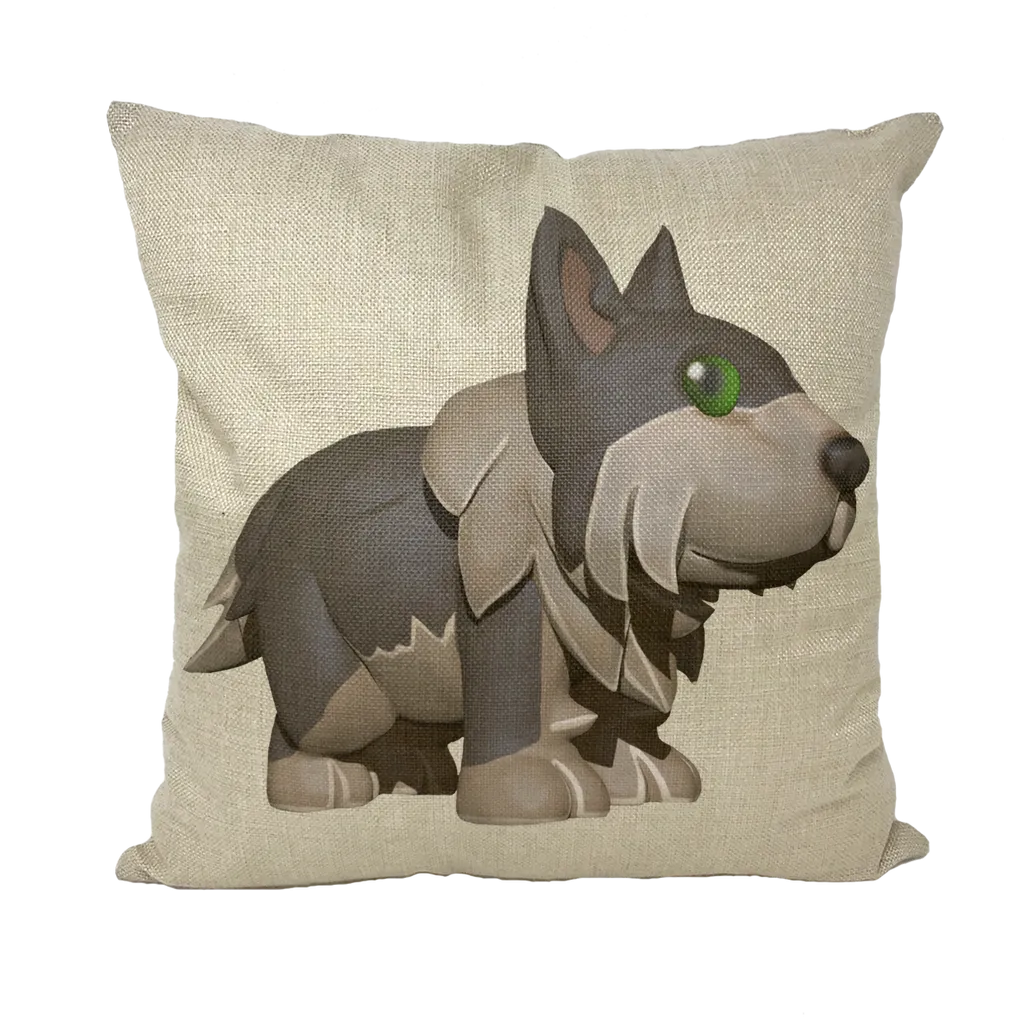 Grey Dog Throw Pillows