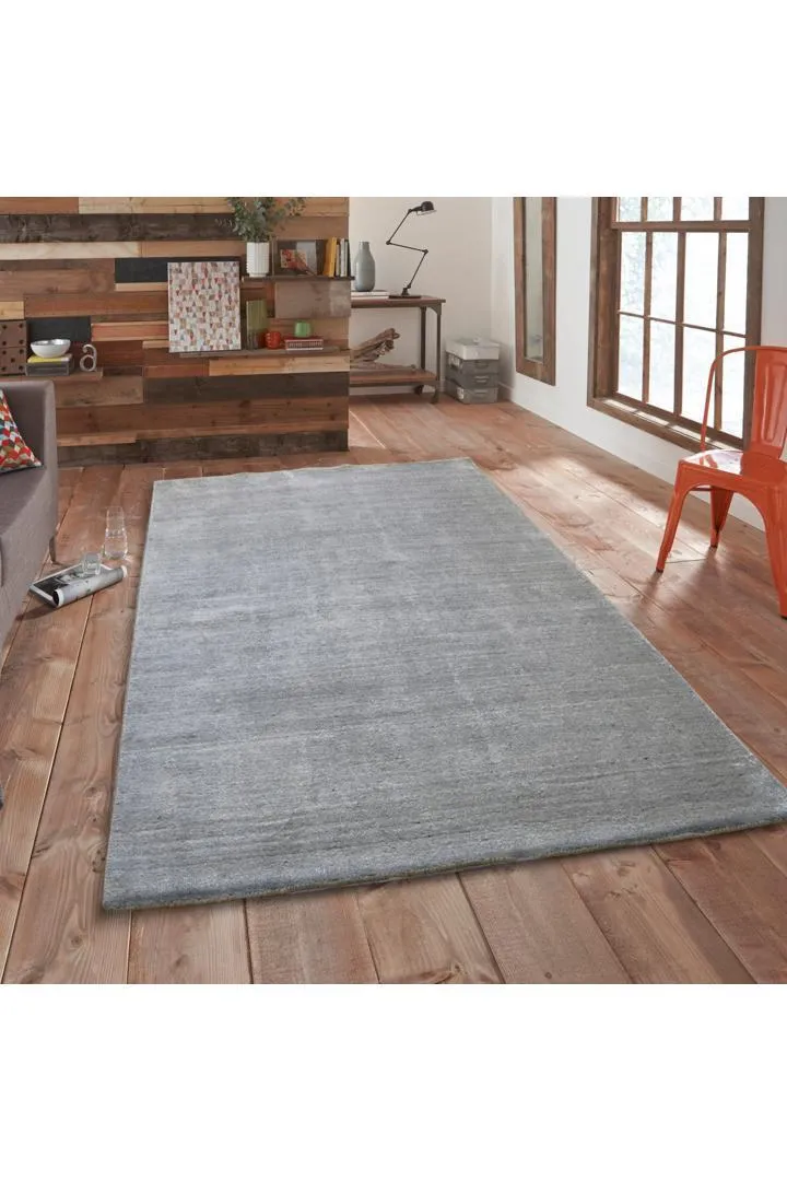 Hamilton Plain Wool Rugs Plain- Light Grey