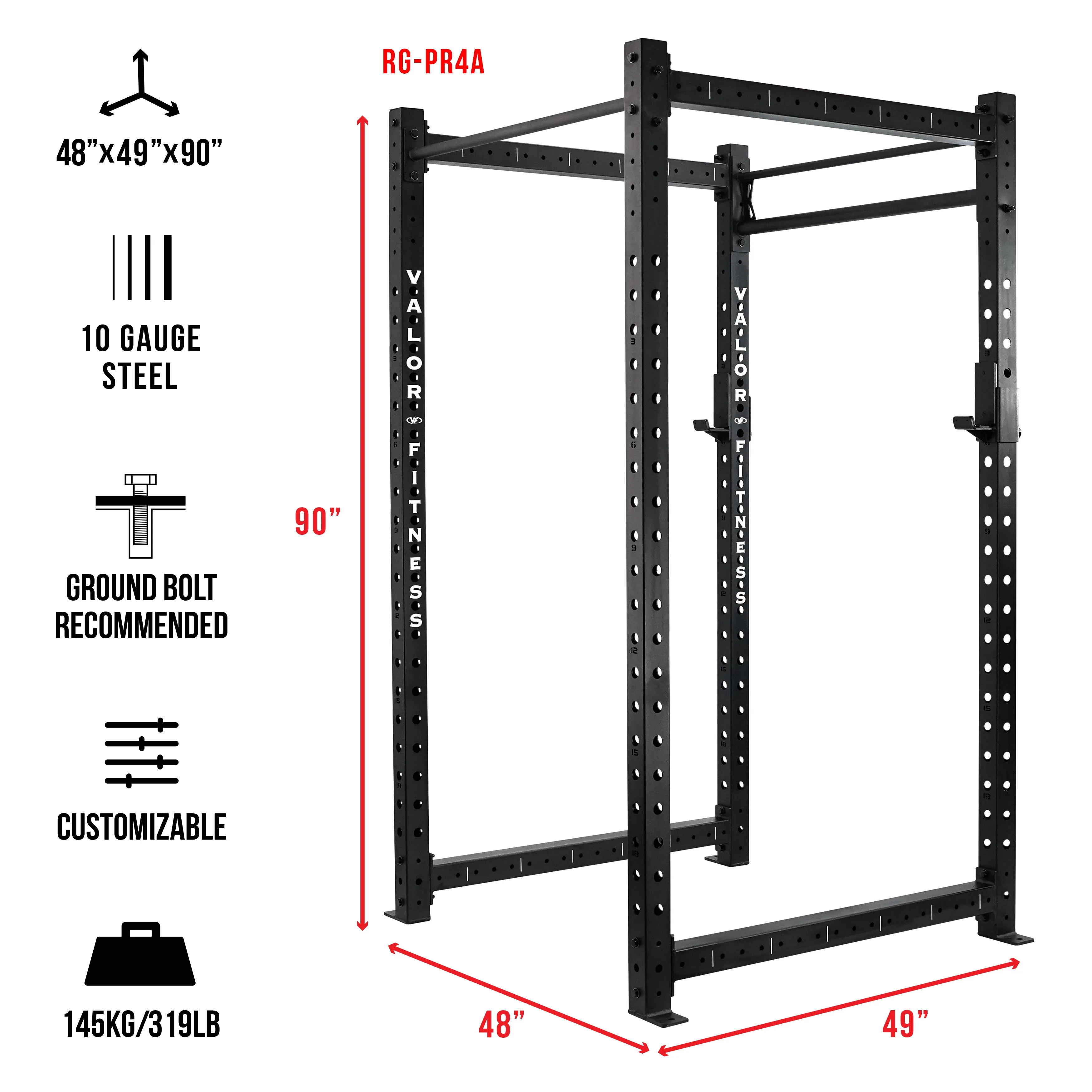 Heavy Duty 3x3 4 Post Power Rack