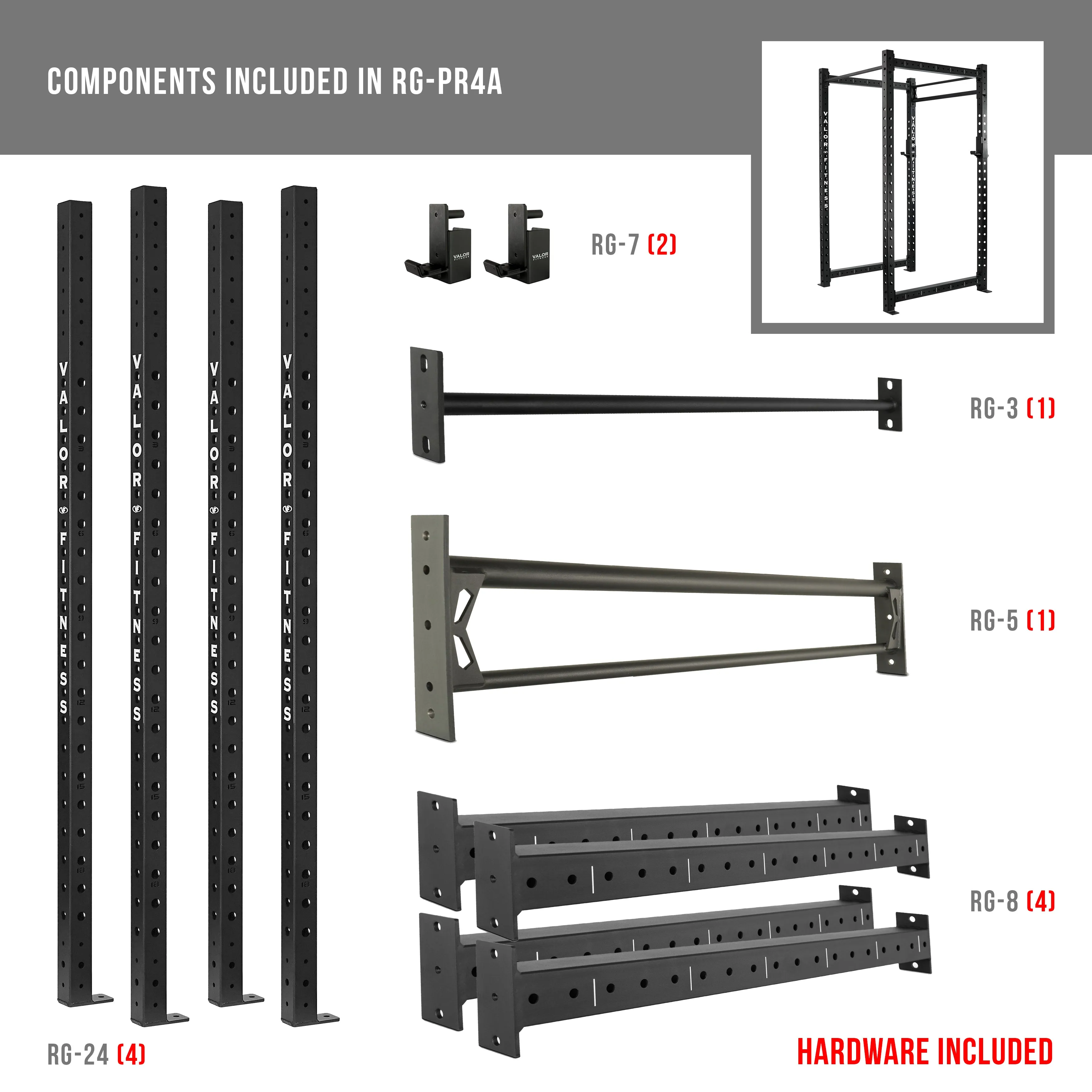 Heavy Duty 3x3 4 Post Power Rack