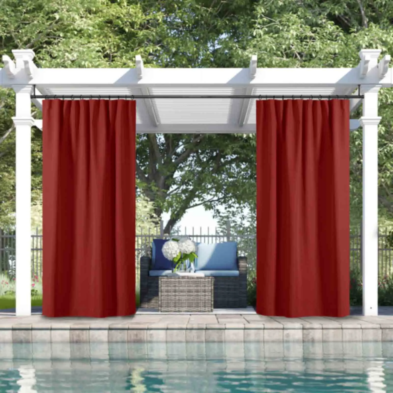 Heck Solid Acrylic Outdoor Curtain