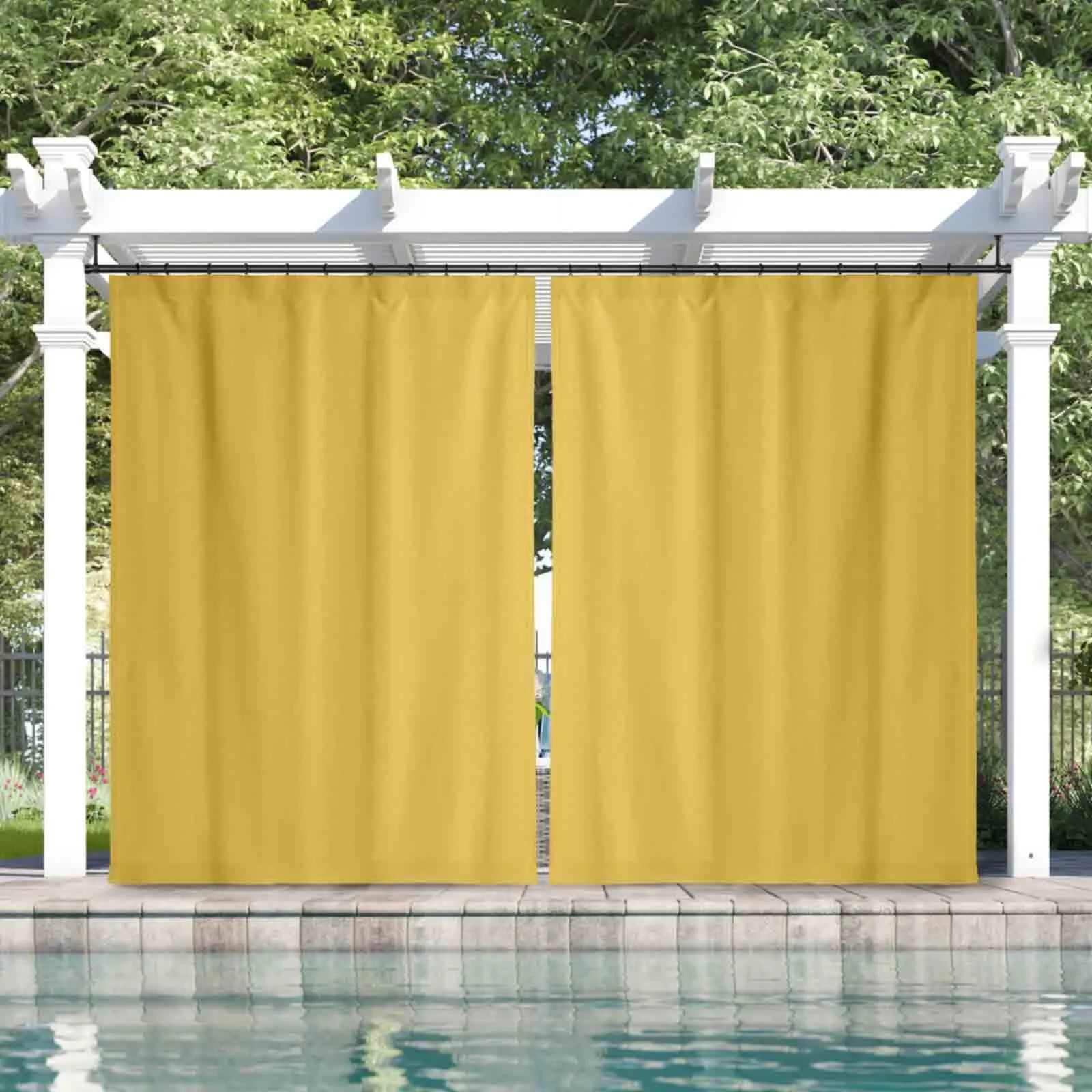 Heck Solid Acrylic Outdoor Curtain