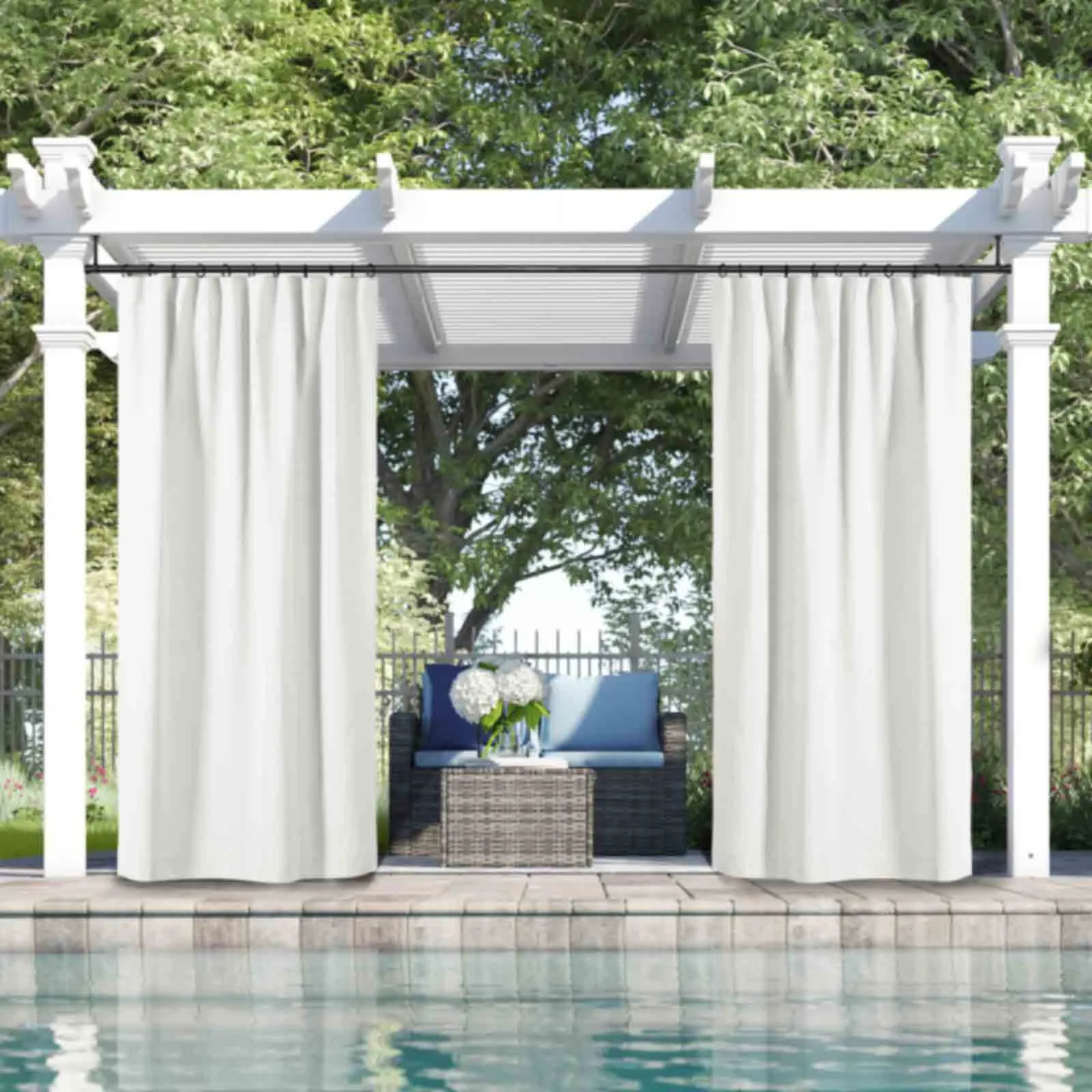 Heck Solid Acrylic Outdoor Curtain