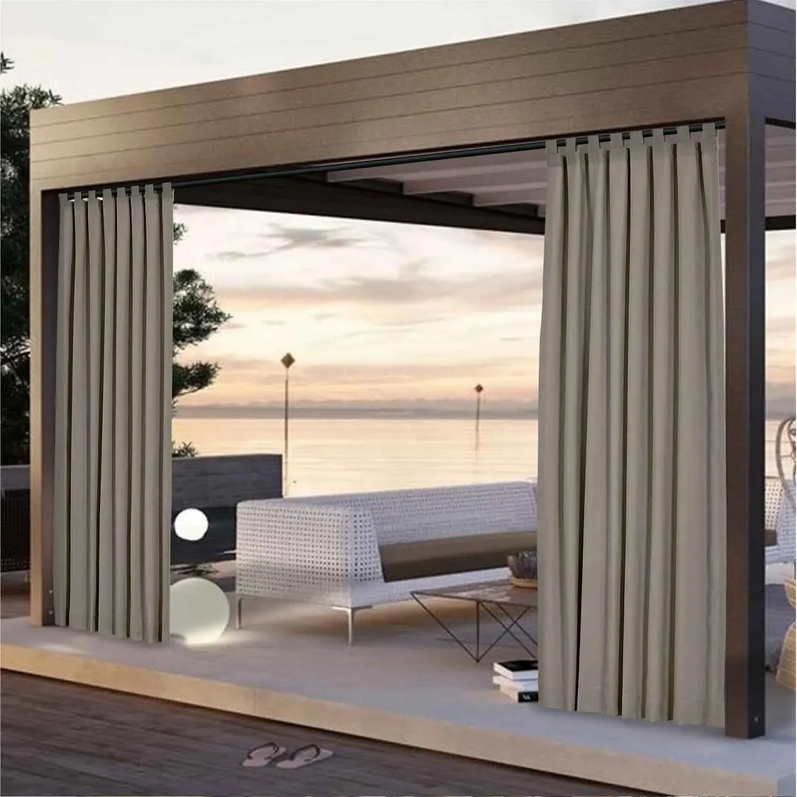 Heck Solid Acrylic Outdoor Curtain