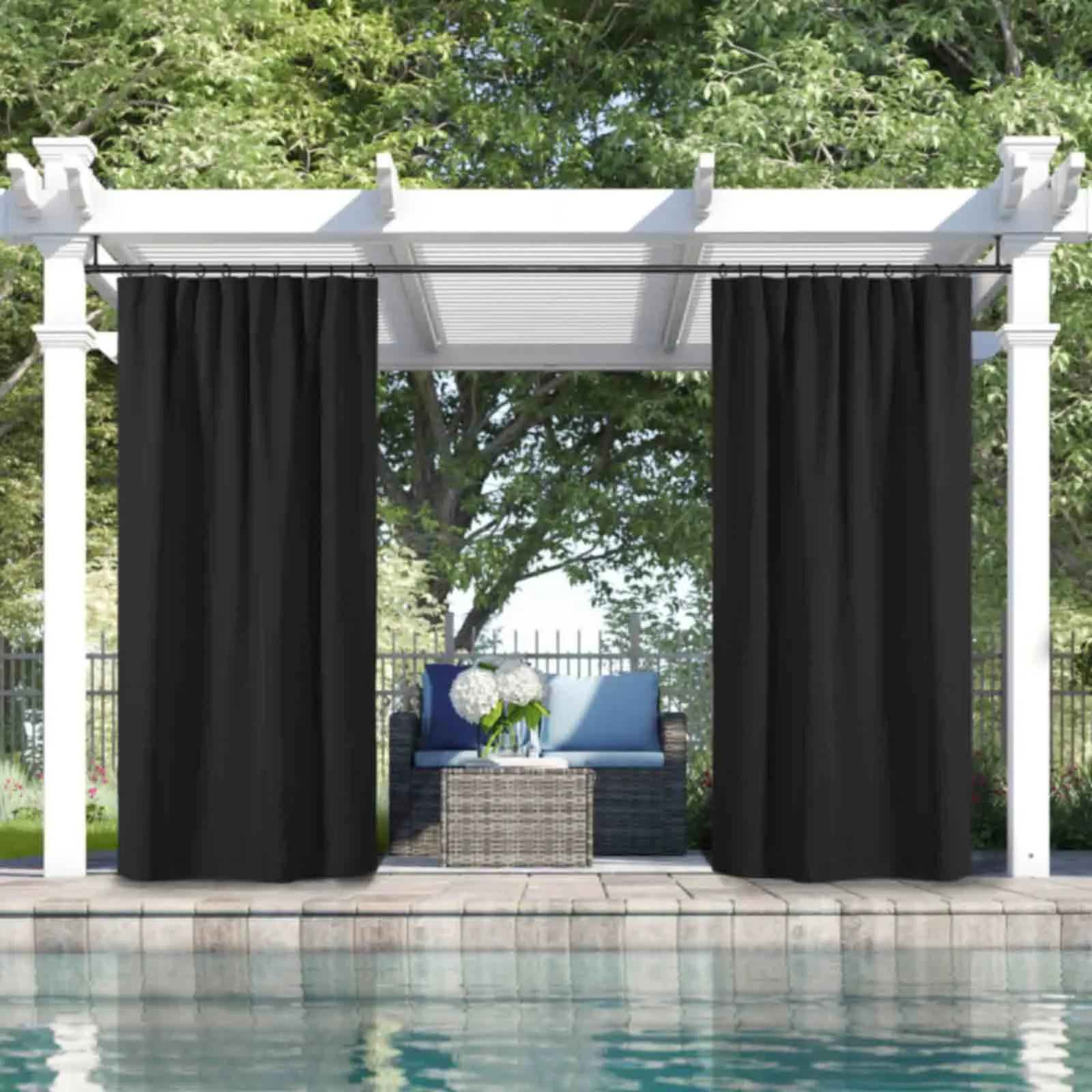 Heck Solid Acrylic Outdoor Curtain