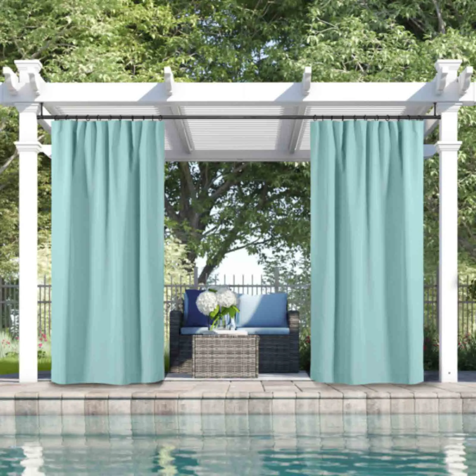 Heck Solid Acrylic Outdoor Curtain