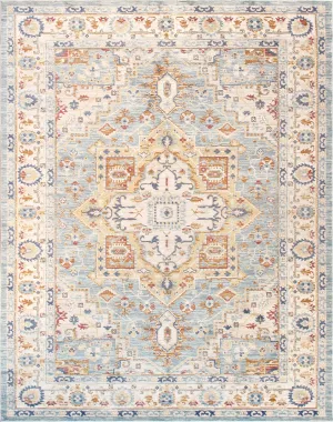 Heritage Design L. Blue Fabric Area Rug-12' 0" X 15' 0"