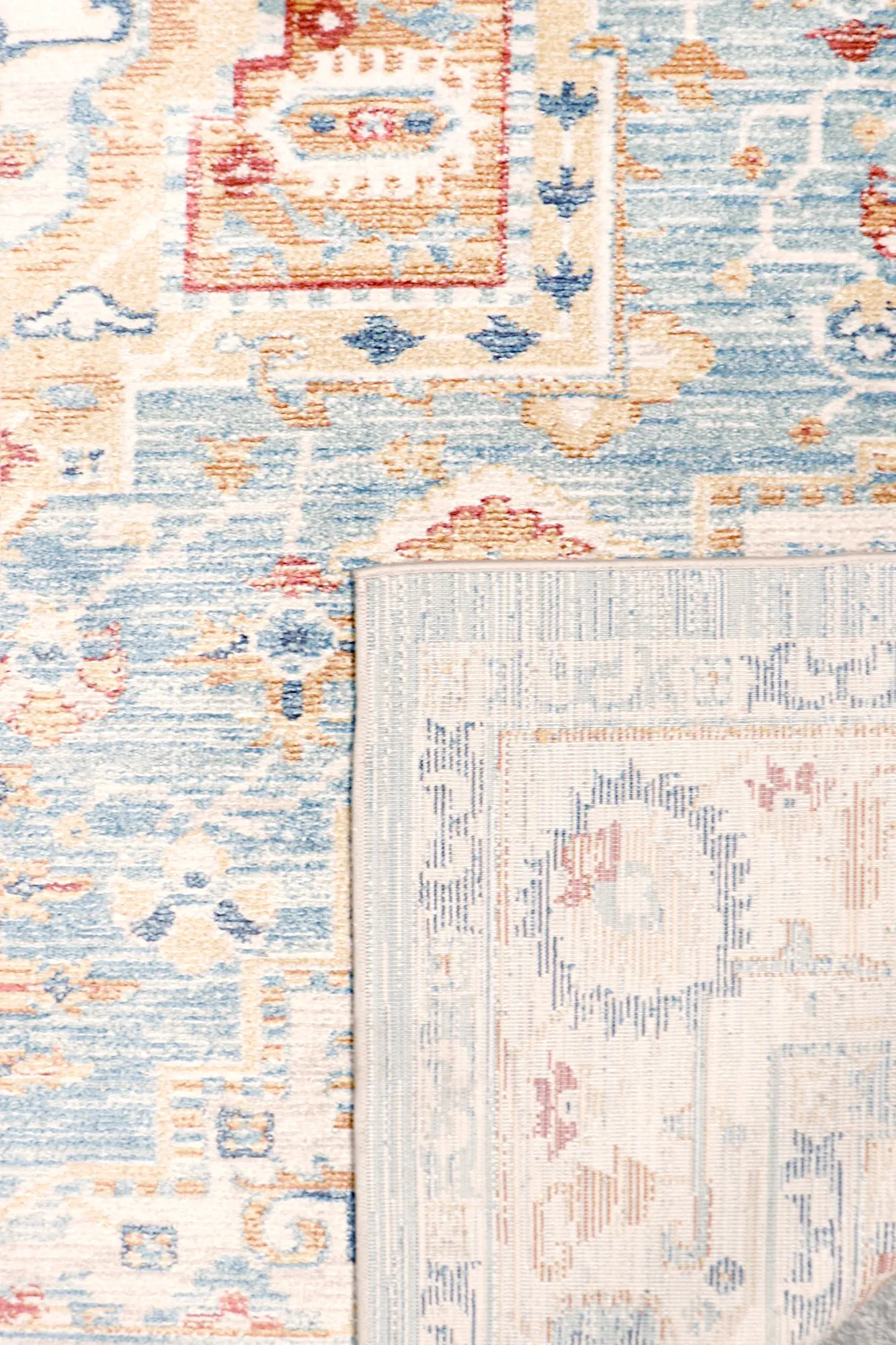 Heritage Design L. Blue Fabric Area Rug-12' 0" X 15' 0"