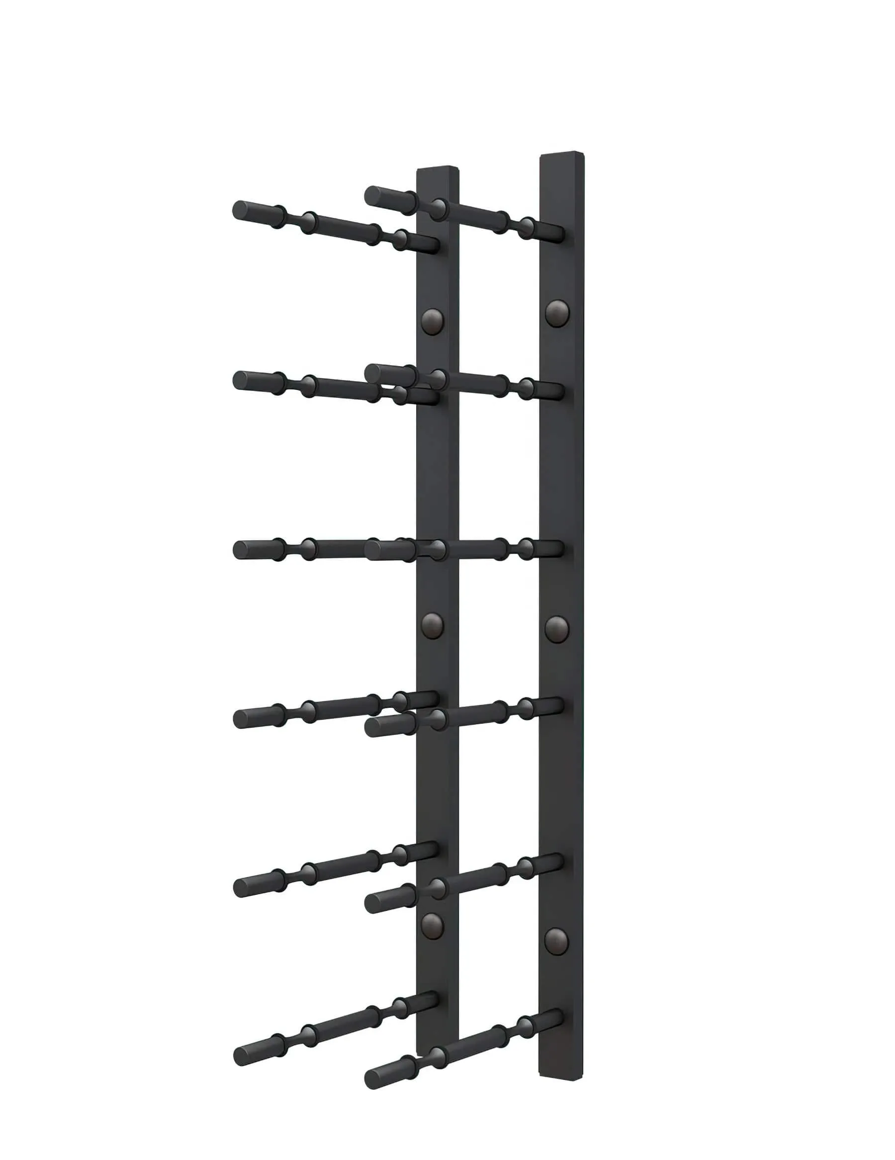 Horizontal HZ Wall Mounted Wine Rails – 2FT Metal Wine Rack (6 To 18 Bottles)