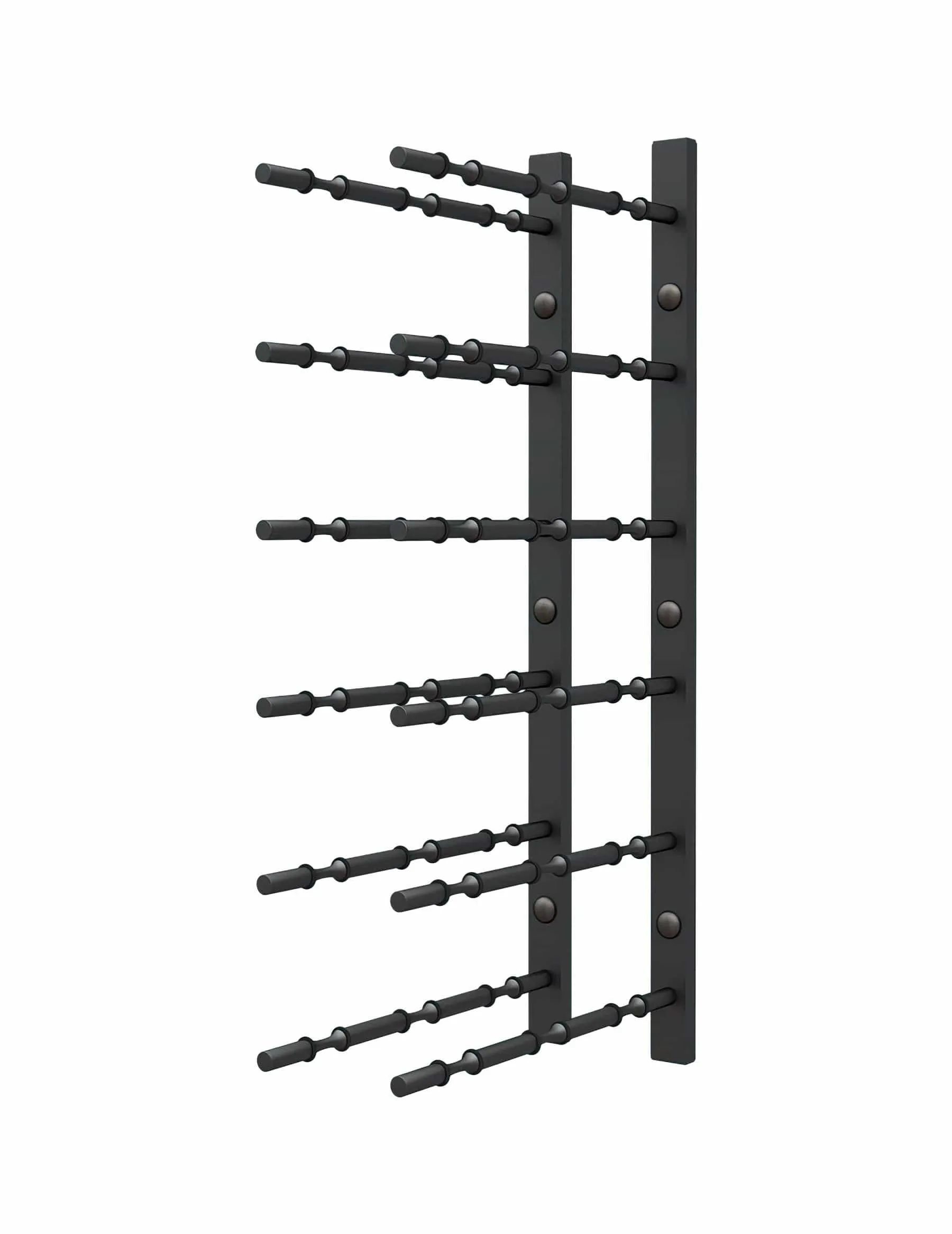 Horizontal HZ Wall Mounted Wine Rails – 2FT Metal Wine Rack (6 To 18 Bottles)