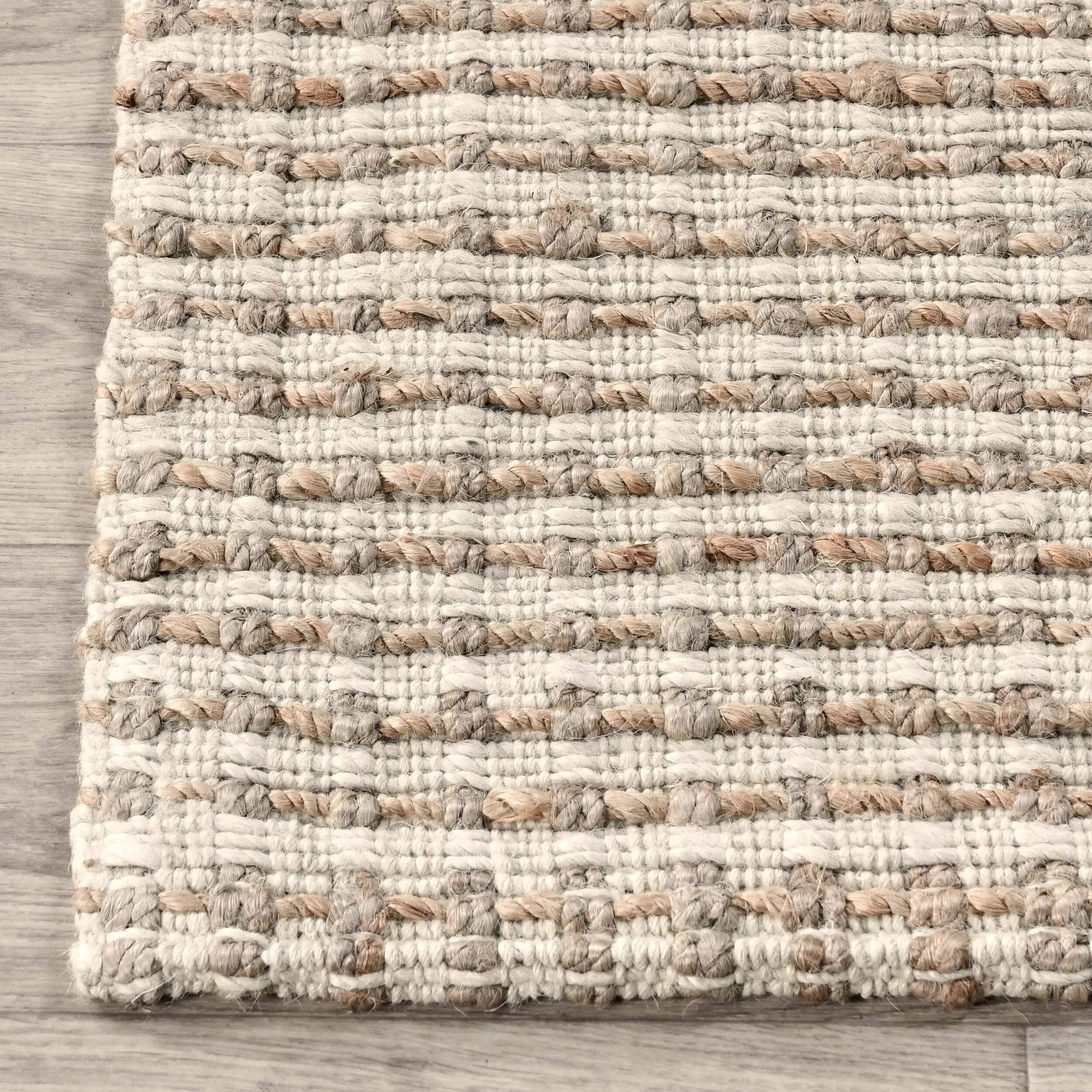 Huntington Jute Rug, Ivory/Natural