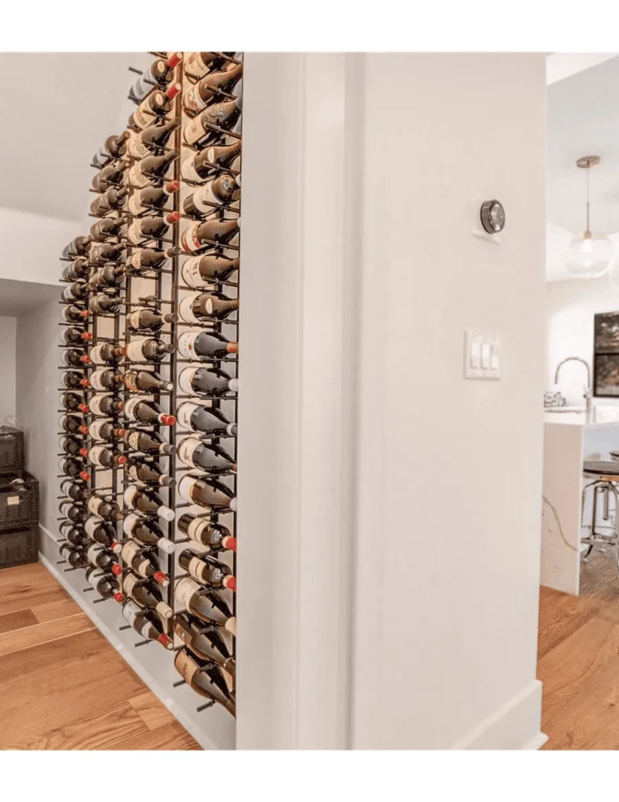 HZ Wall Rails - 3FT Metal Wine Rack (9 To 27 Bottles)