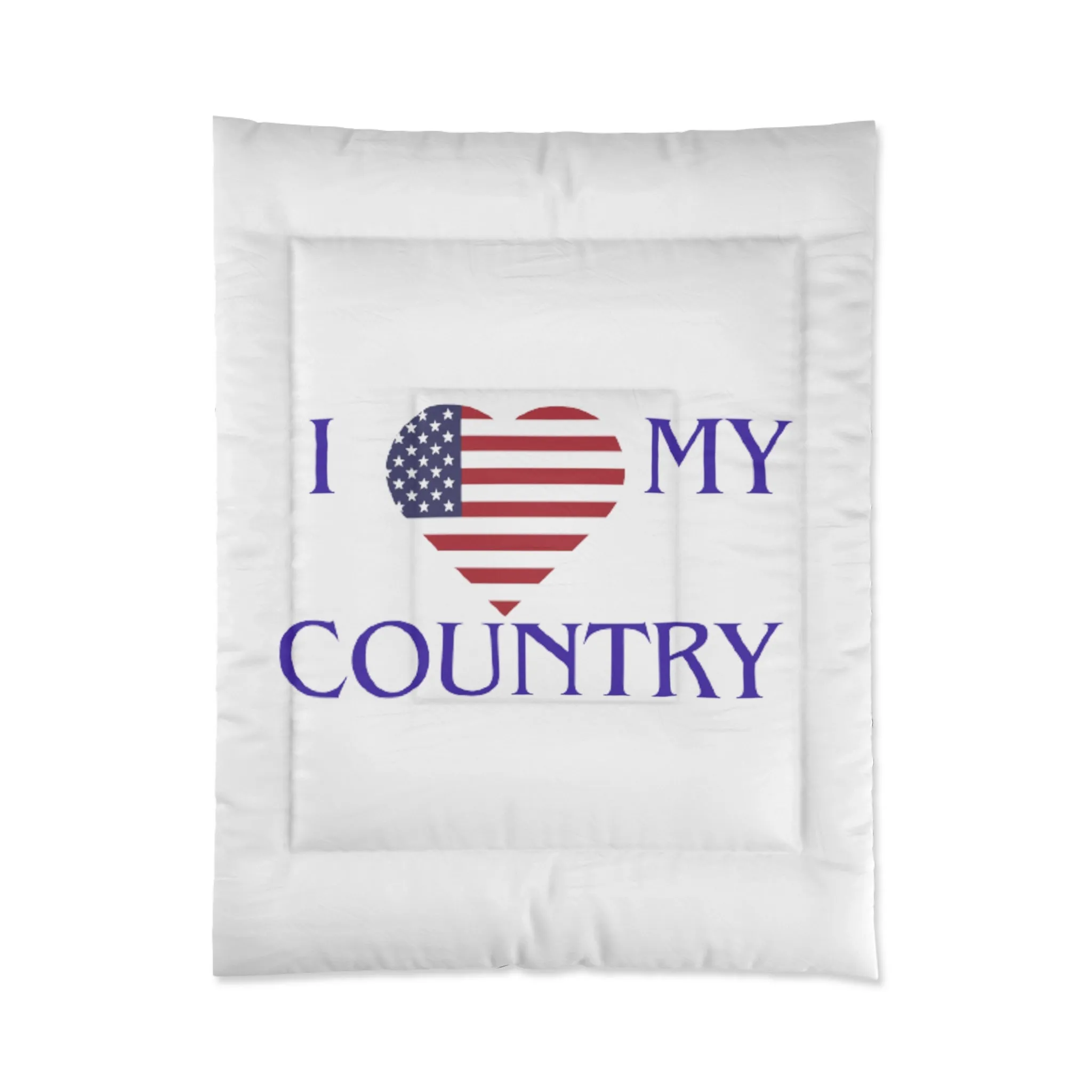 I Love My Country America Comforter