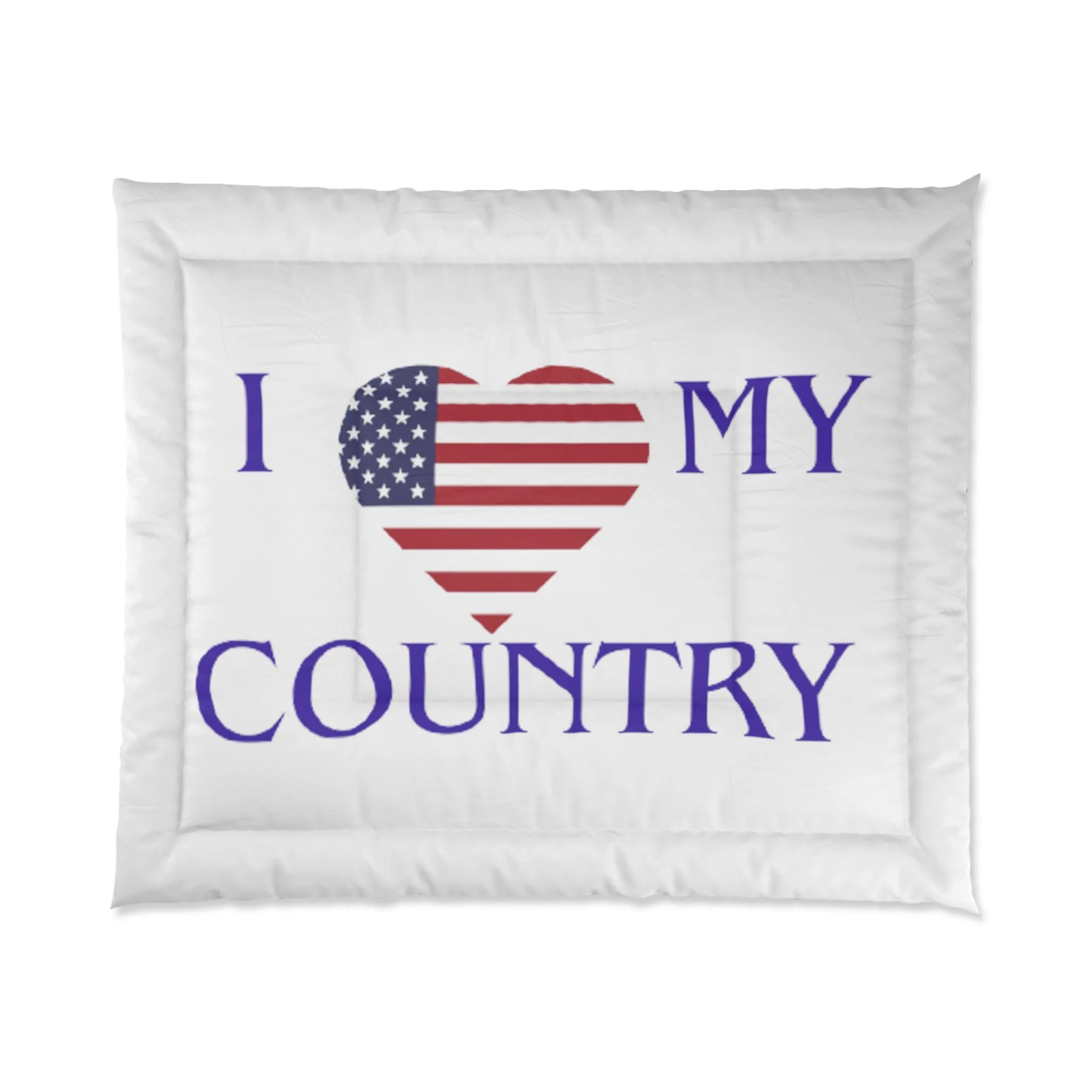 I Love My Country America Comforter