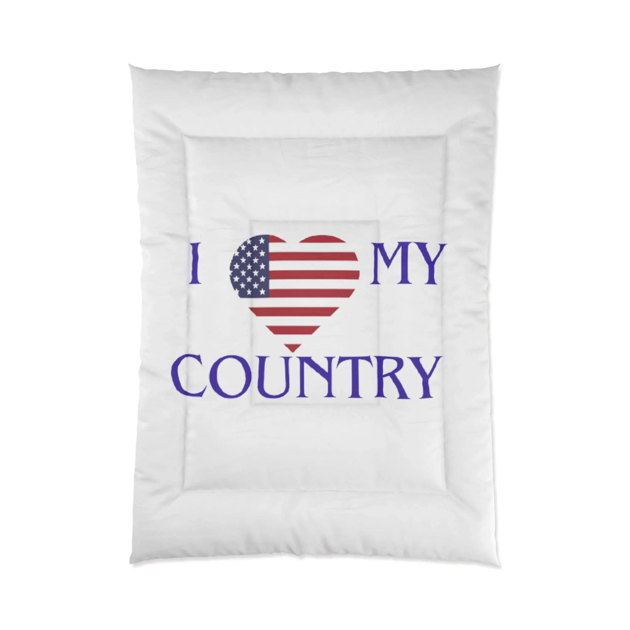 I Love My Country America Comforter