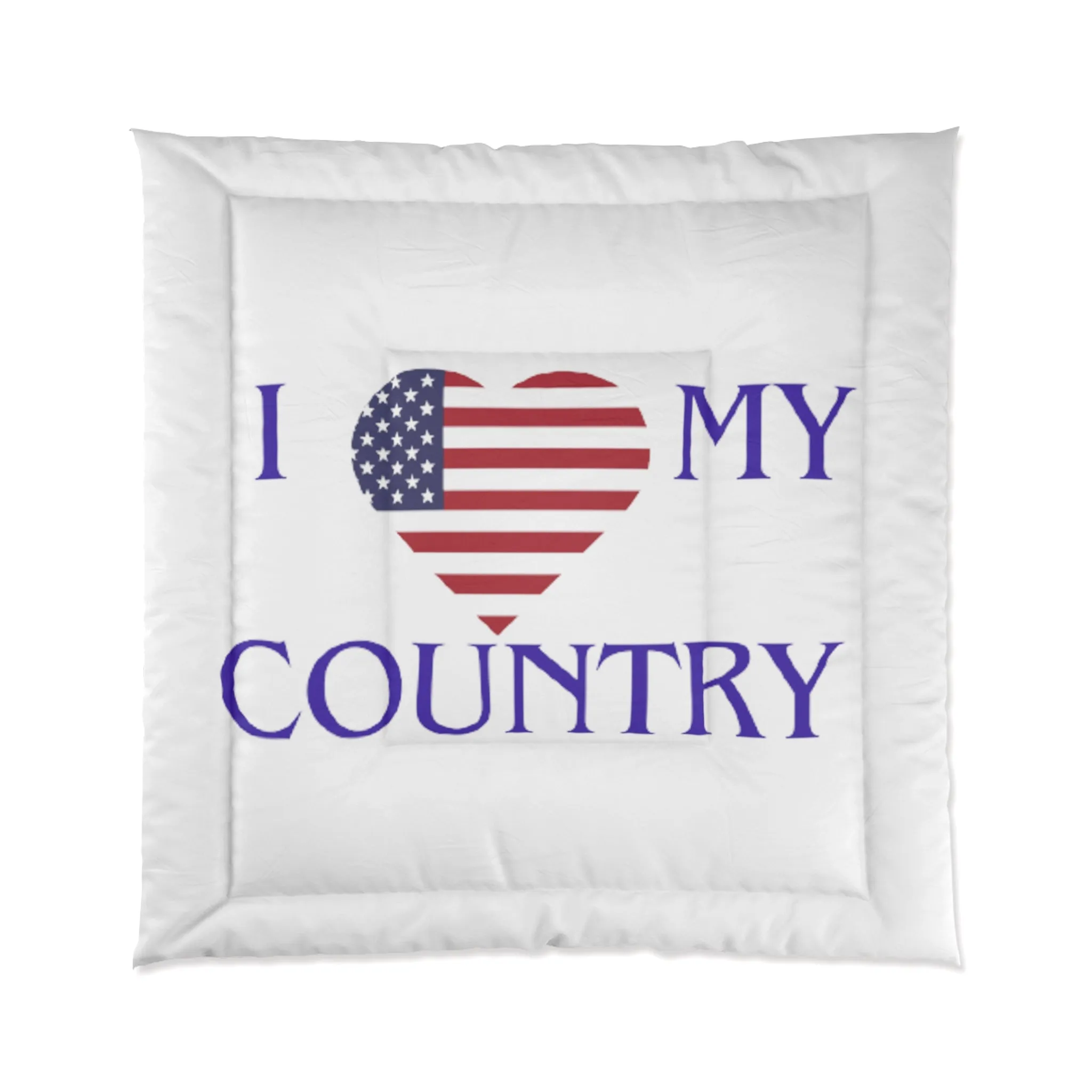 I Love My Country America Comforter