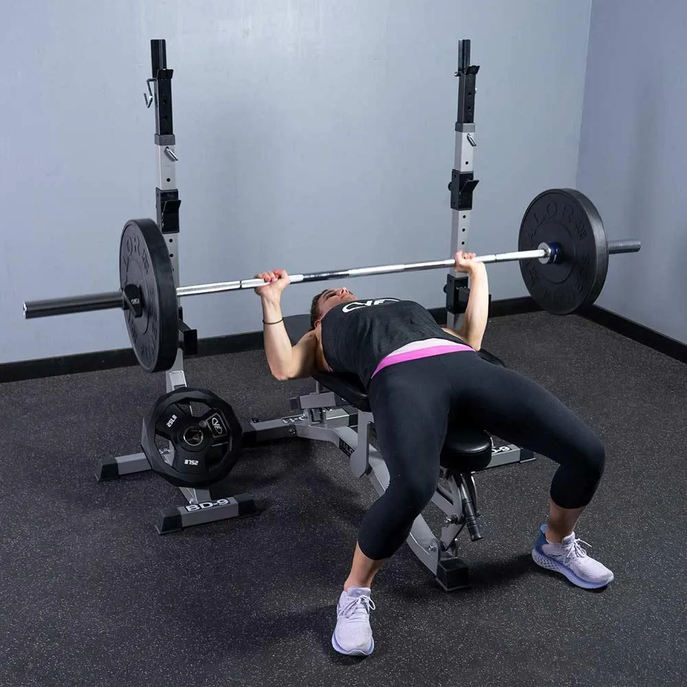 Independent Squat Stands w/ Plate Storage and Bar Catch