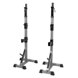 Independent Squat Stands w/ Plate Storage and Bar Catch