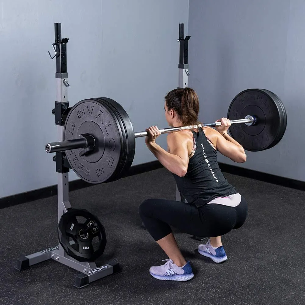 Independent Squat Stands w/ Plate Storage and Bar Catch