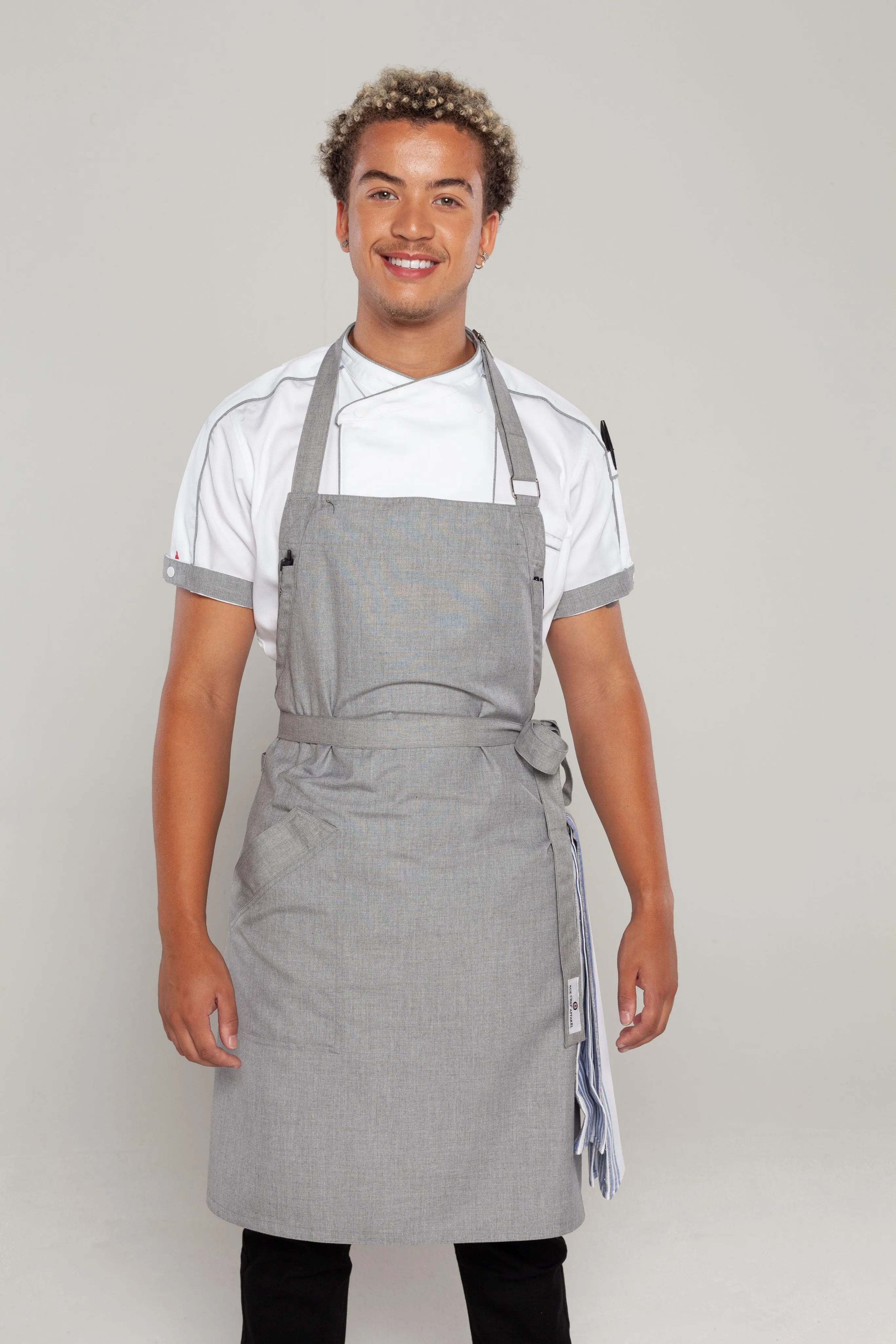 Josh Steel Grey bib Small size Apron