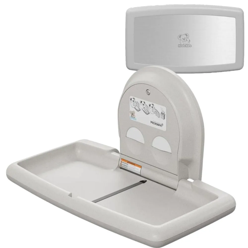 KB300SS Koala Kare Stainless Steel Veneer Horizontal Surface Mounted Baby Changing Station