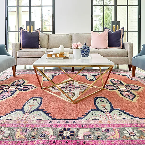 Kismet Rug in Coral