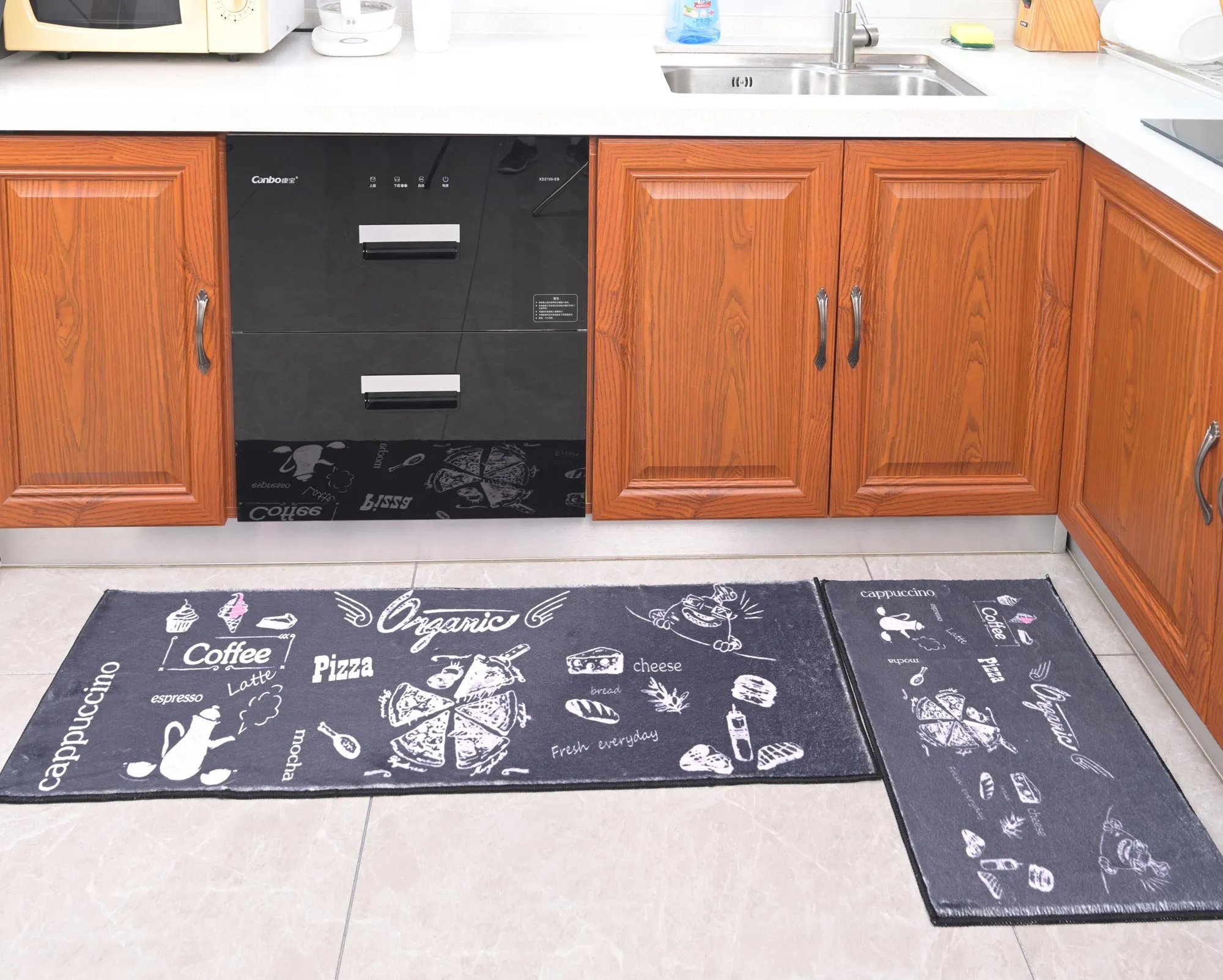 Kitchen Rug Mat 2 Pcs Set