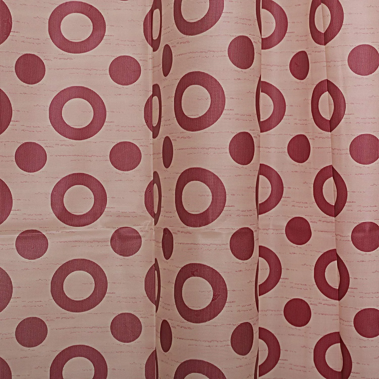 Kuber Industries CTKTC33751 Circle Design Waterproof PVC Shower Curtain with 8 Hooks (Pink, 54 inch x 84 inch)