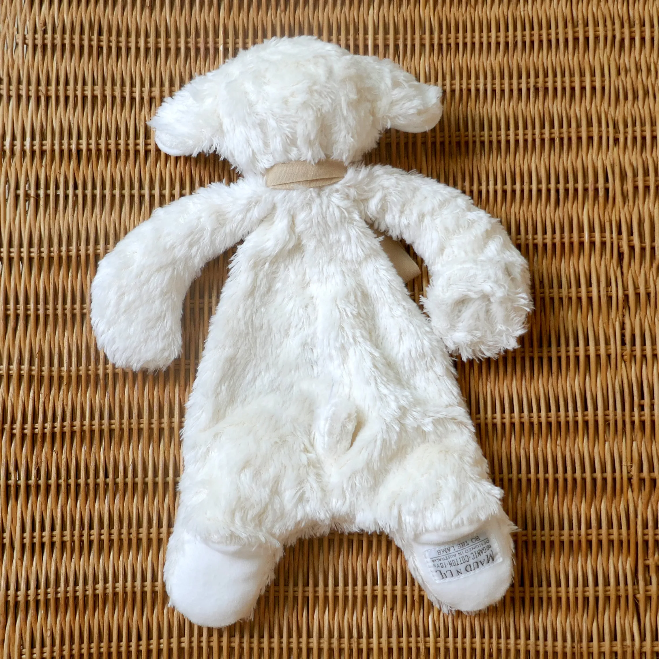 Lamb Comforter Toy - Organic Cotton - Baby Gift Boxed - Cream/ Buff - 30cm