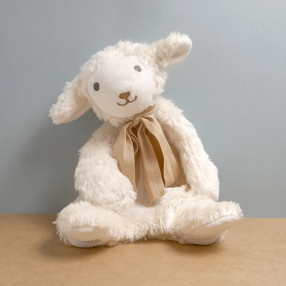 Lamb Comforter Toy - Organic Cotton - Baby Gift Boxed - Cream/ Buff - 30cm