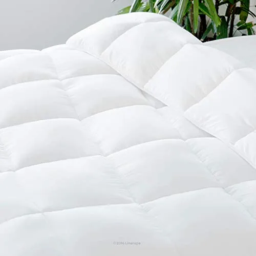 Linenspa Comforter Duvet Insert Twin White Down Alternative All Season Microfiber-Twin Size - Box Stitched