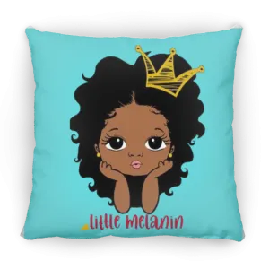 Little Melanin Large Square Pillow