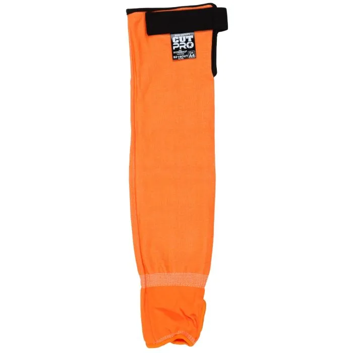 MCR Safety Cut Pro 9218OVT 18-Inch HyperMax Sleeve with Thumb, Hook and Loop, Hi-Vis Orange, 1 Each