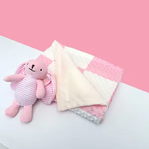 Minky Dot Blanket | Pink   Cuddle Toy