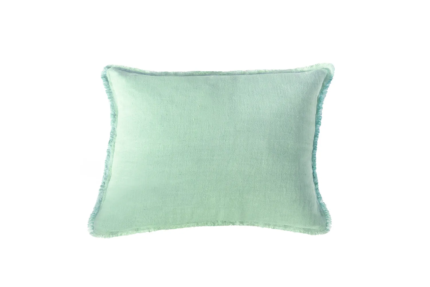 Mint Green So Soft Fringe Linen Pillows