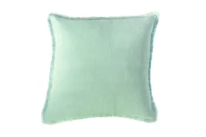 Mint Green So Soft Fringe Linen Pillows