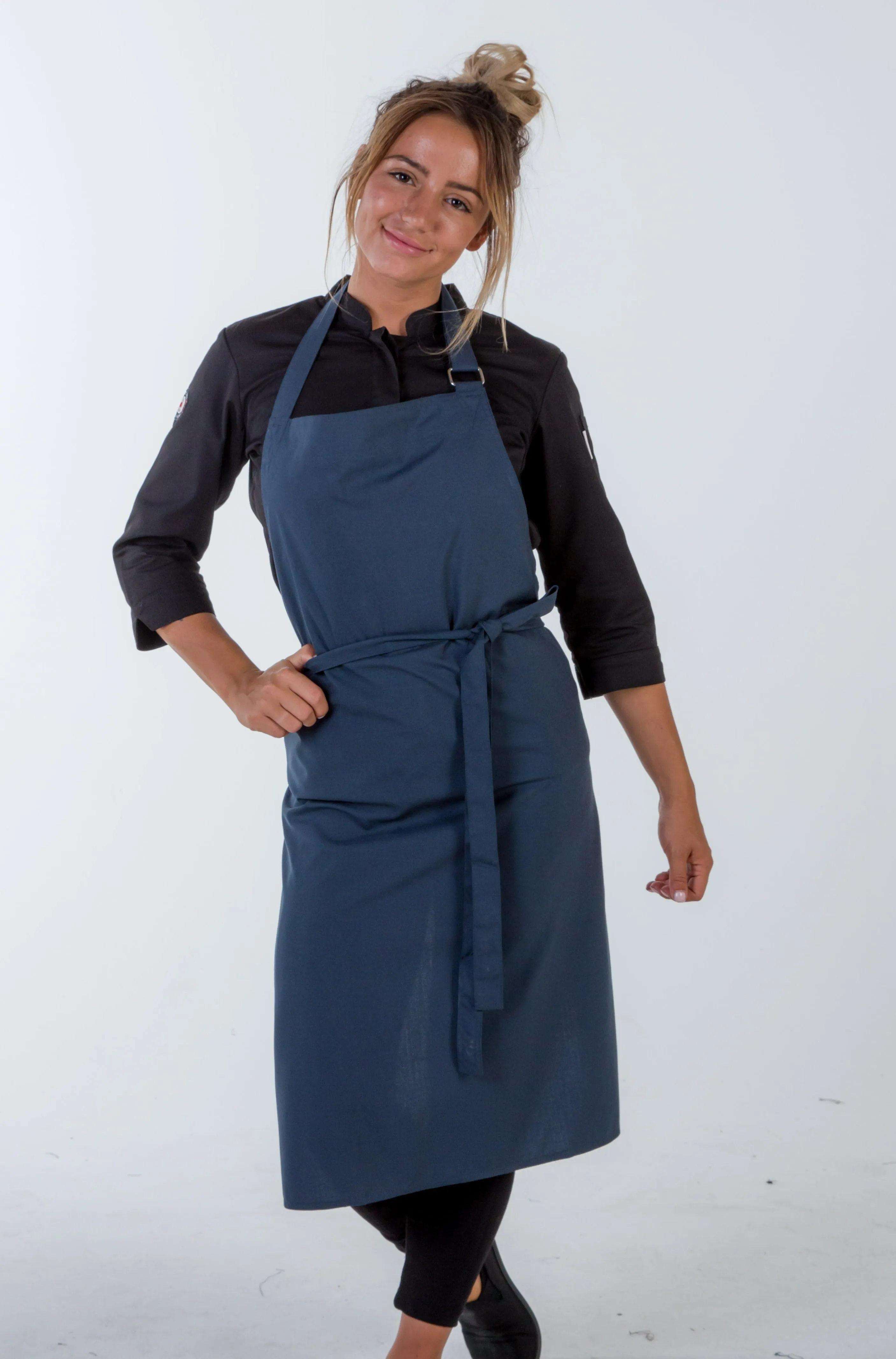 Niche Bluish Grey chef aprons- no pockets one size