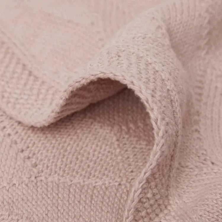 Organic Cotton Baby Knit Blanket - Wild Rose