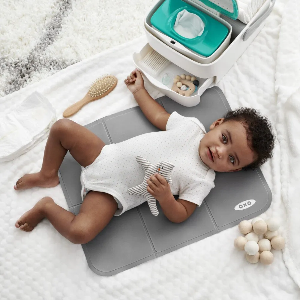 OXO Tot Nappy Caddy with Changing Mat - Grey