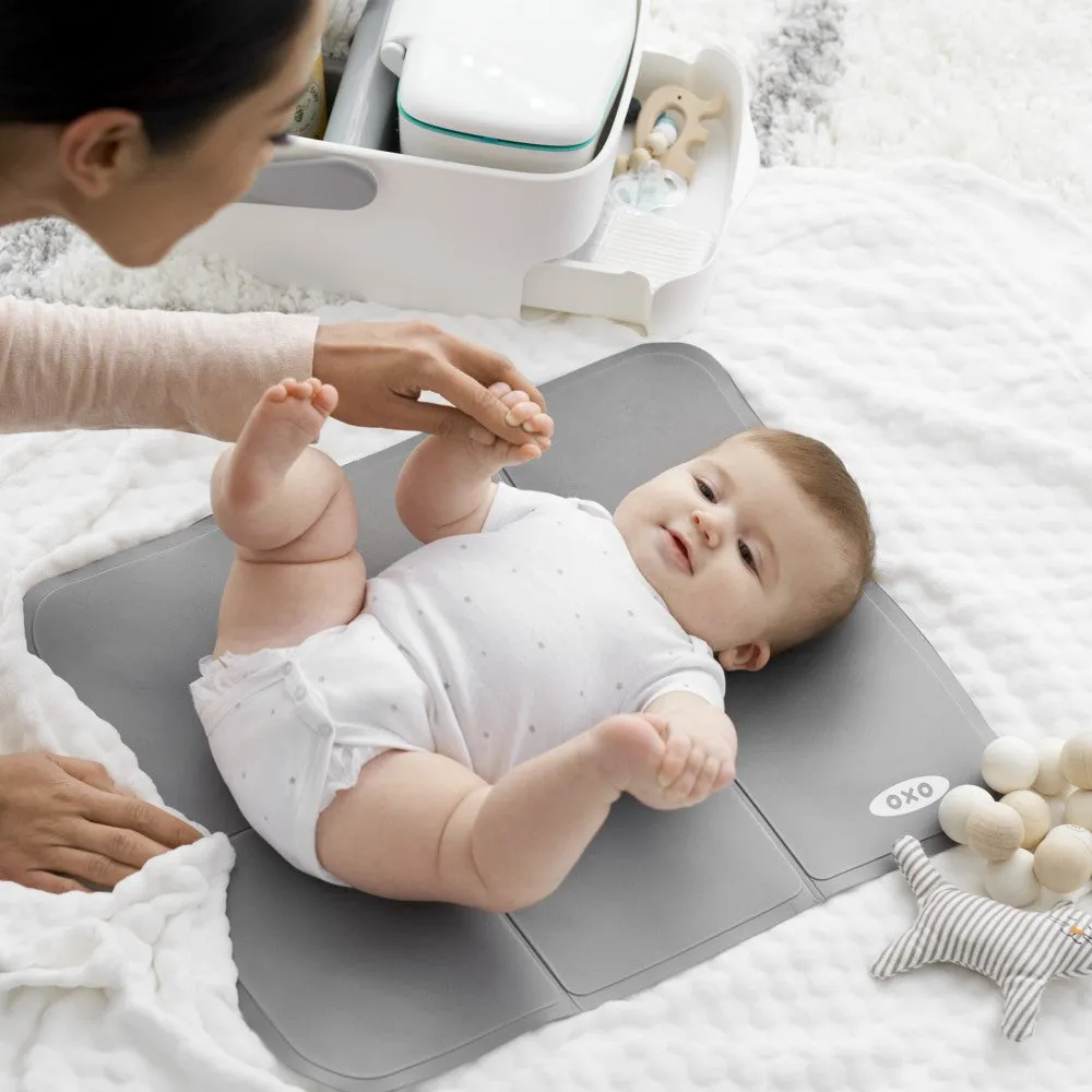 OXO Tot Nappy Caddy with Changing Mat - Grey