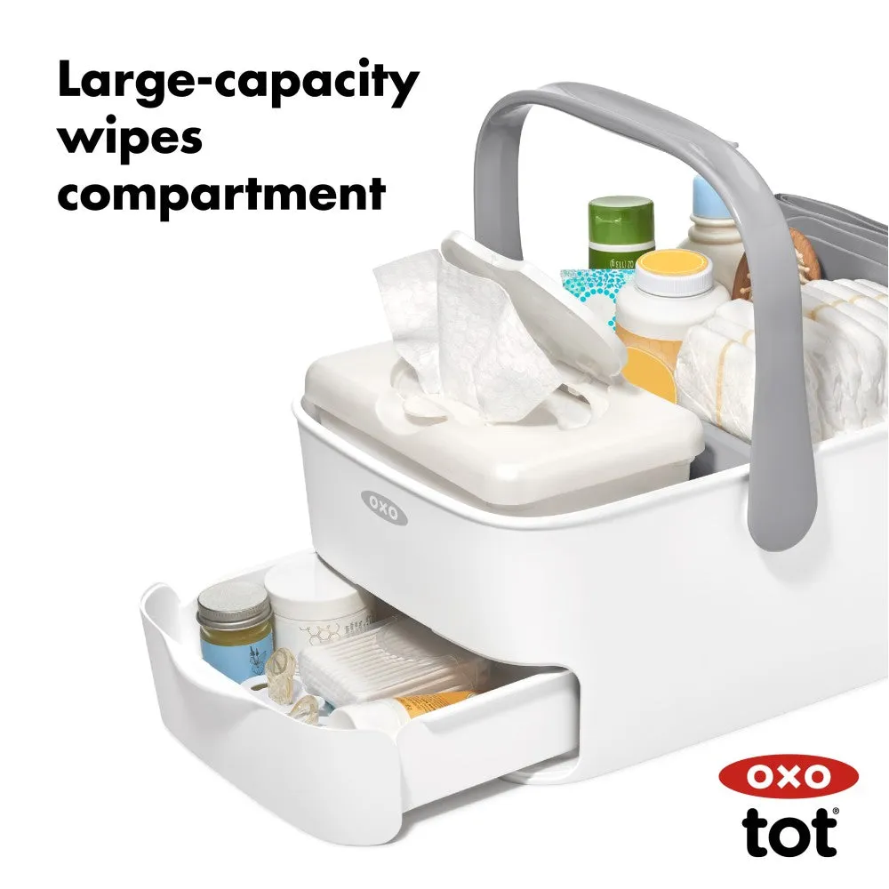 OXO Tot Nappy Caddy with Changing Mat - Grey