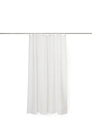 Panama Cotton Shower Curtain Plain White