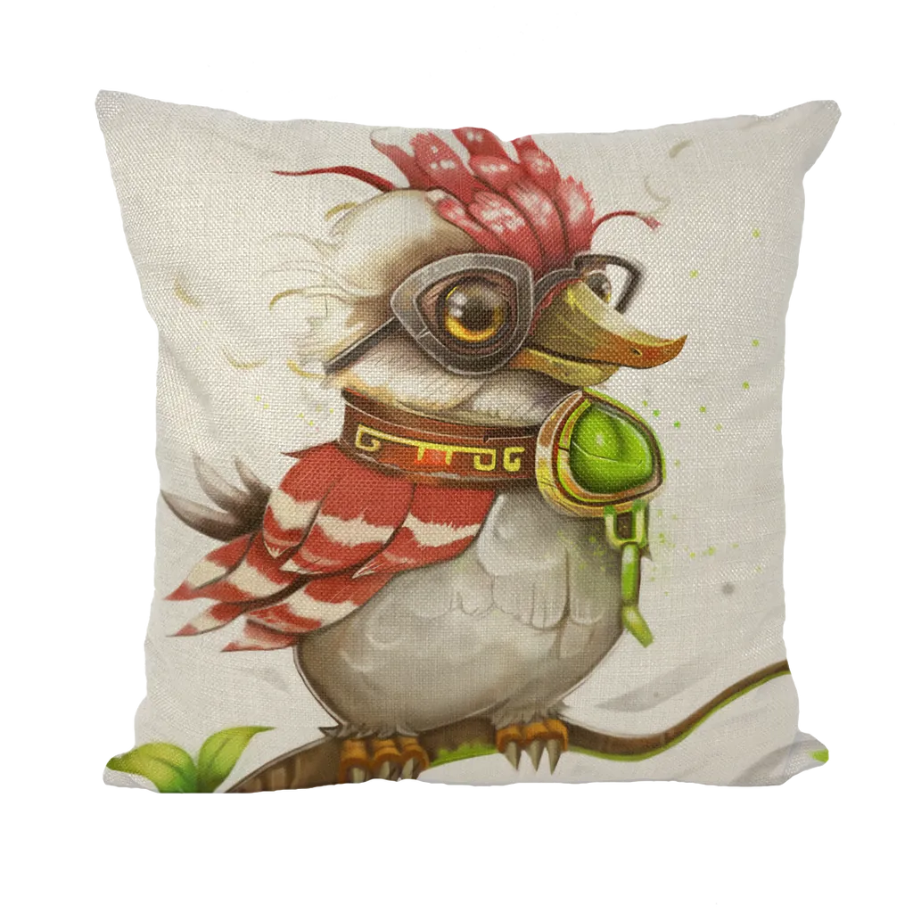 Pete the Sweet Little Bird Throw Pillows