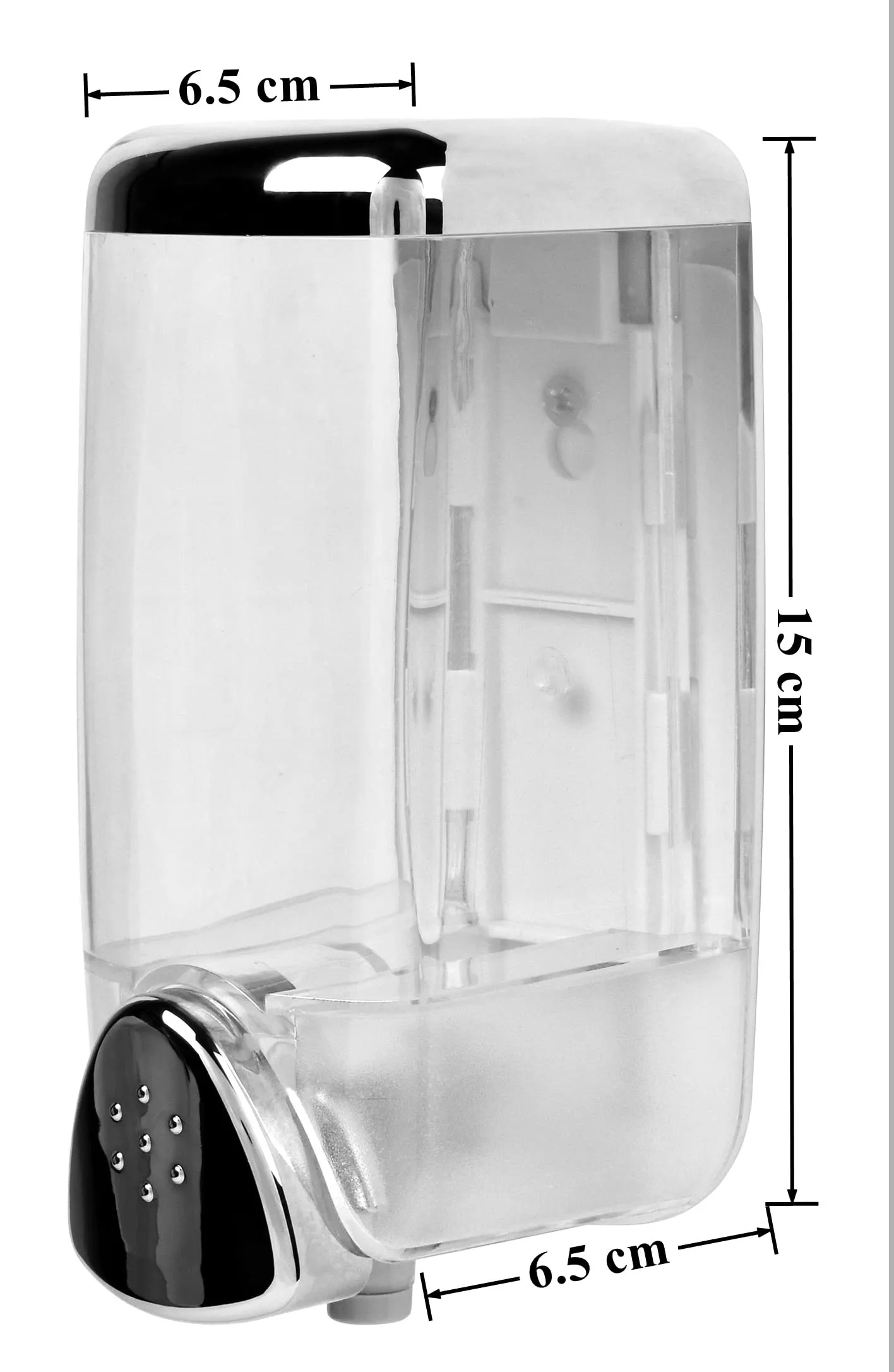 Plantex ABS Plastic Soap Handwash Dispenser for Shampoo & Body Lotion - Ideal for Hospitals, Hotels, Restaurants, Offices, Bathroom & Toilet (Transparent)