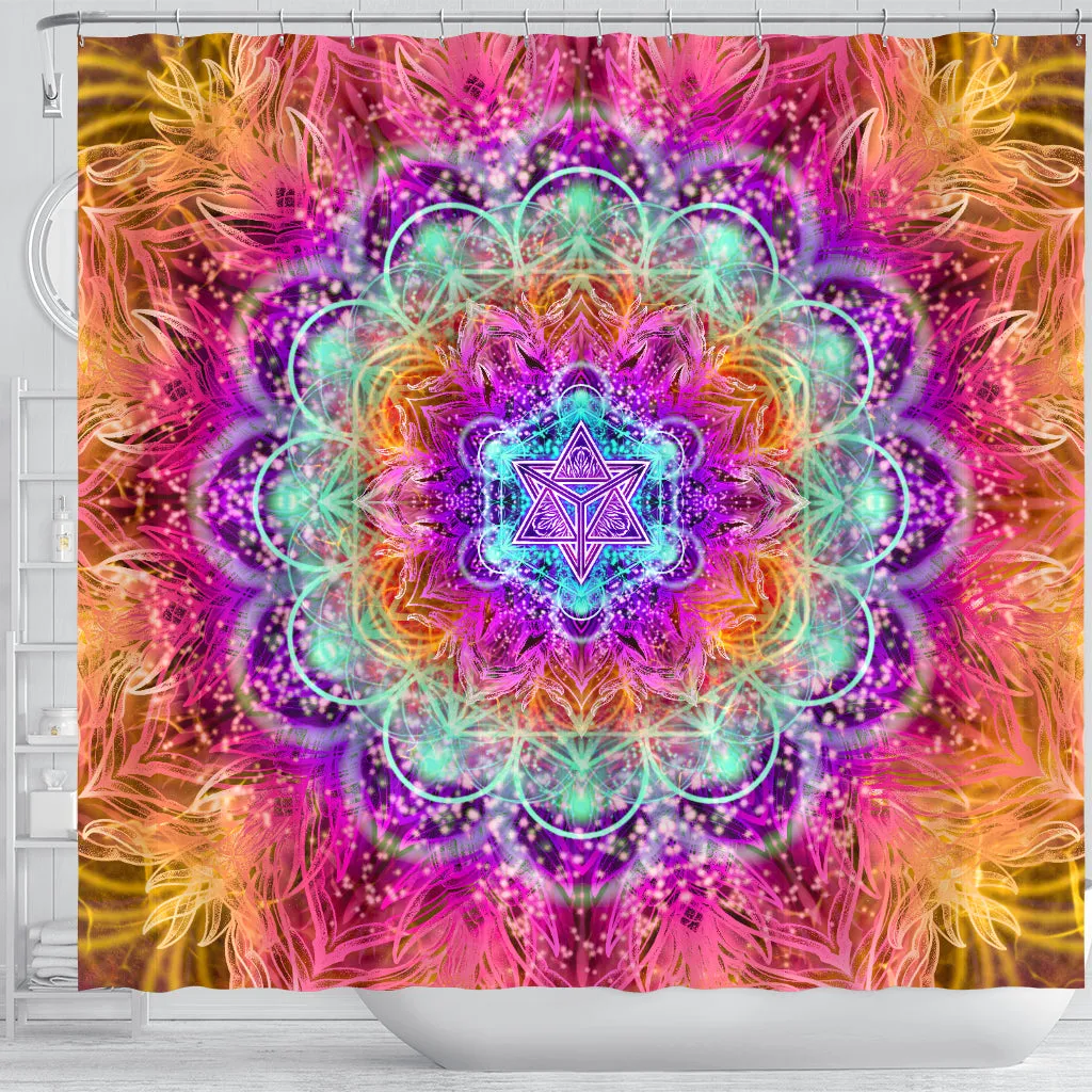 Psychedelic Path Shower Curtain | Yantrart