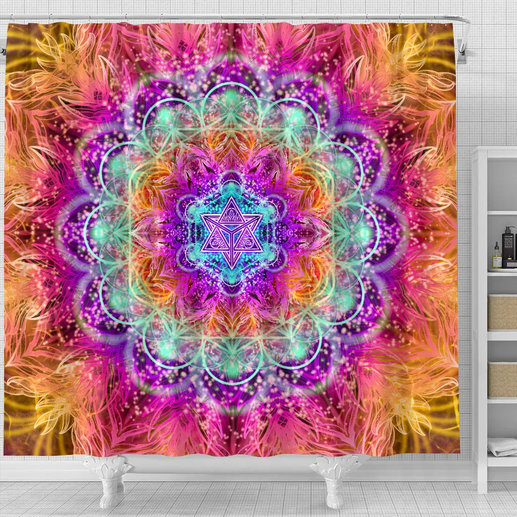 Psychedelic Path Shower Curtain | Yantrart